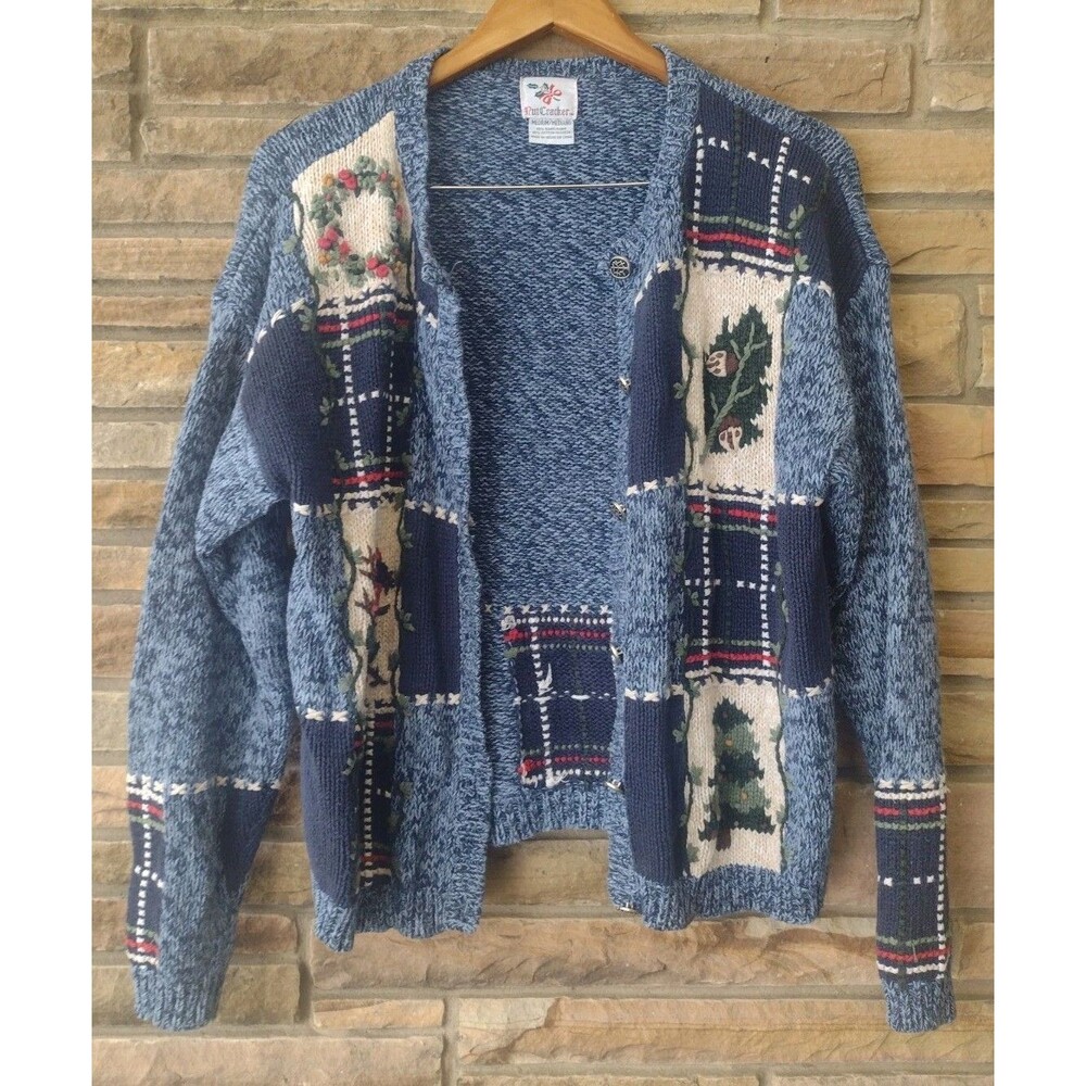 Nutcracker Ramie Cotton Blue Patchwork Cardinal H… - image 4